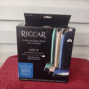 Brand New!!! Riccar Type W Brilliance Genuine HEPA Bags 6 Pack, RWH-6.